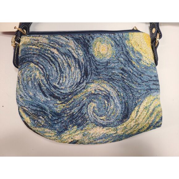 NWT Signare Van Gogh Starry Night Tapestry Crossbody Bag Art Purse Textured - Picture 3 of 6